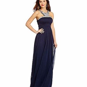 Jodi Kristopher Prom Dress - Size 3 - Blue/Navy